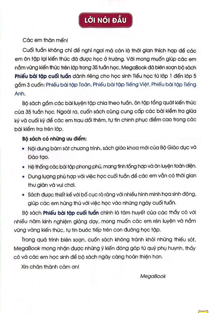 Phiếu Bài Tập Cuối Tuần Tiếng Anh 4 - Global Success (35 Tuần Học) - MEGA