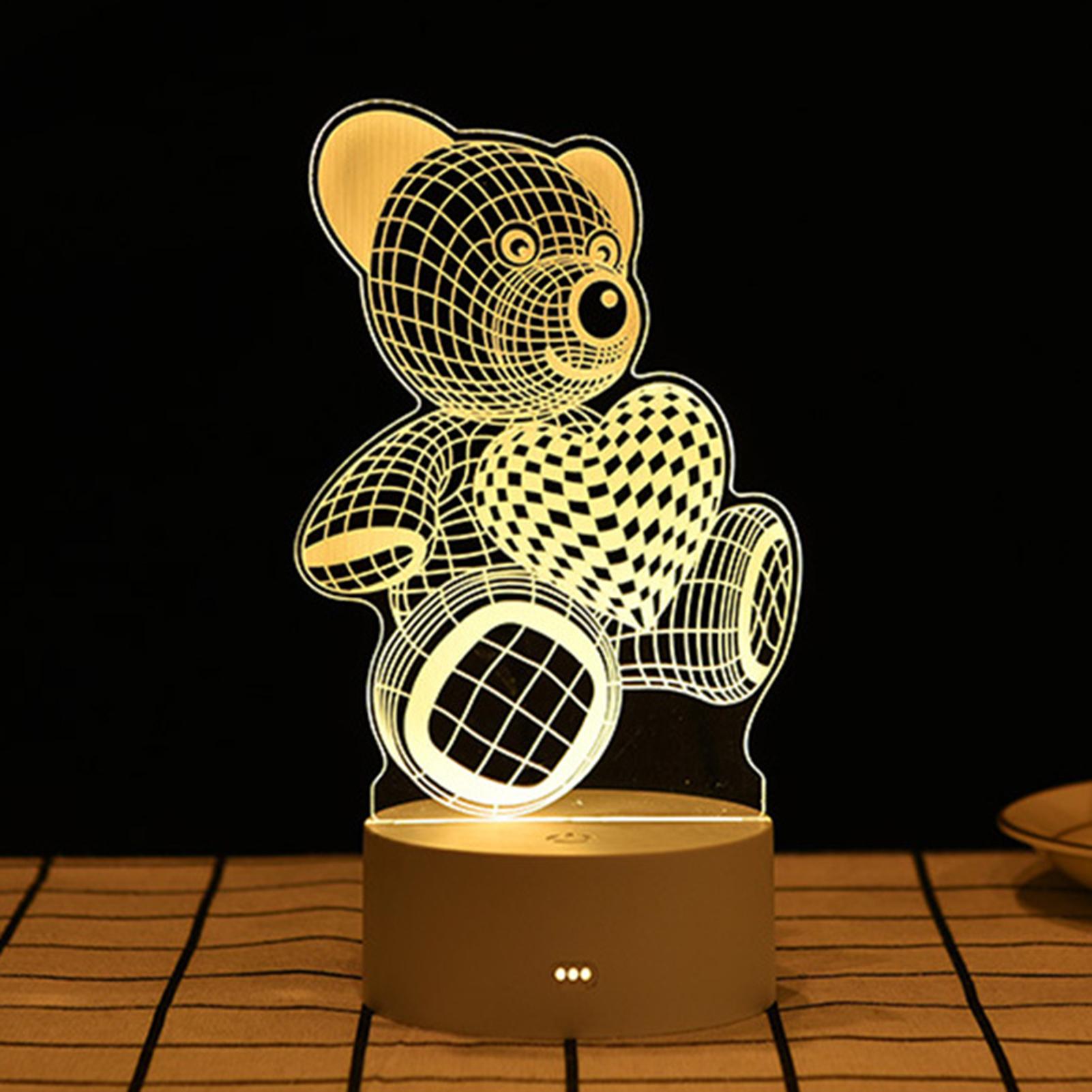 Đèn để giường ngủ hình 3D dễ thương cho trẻ em