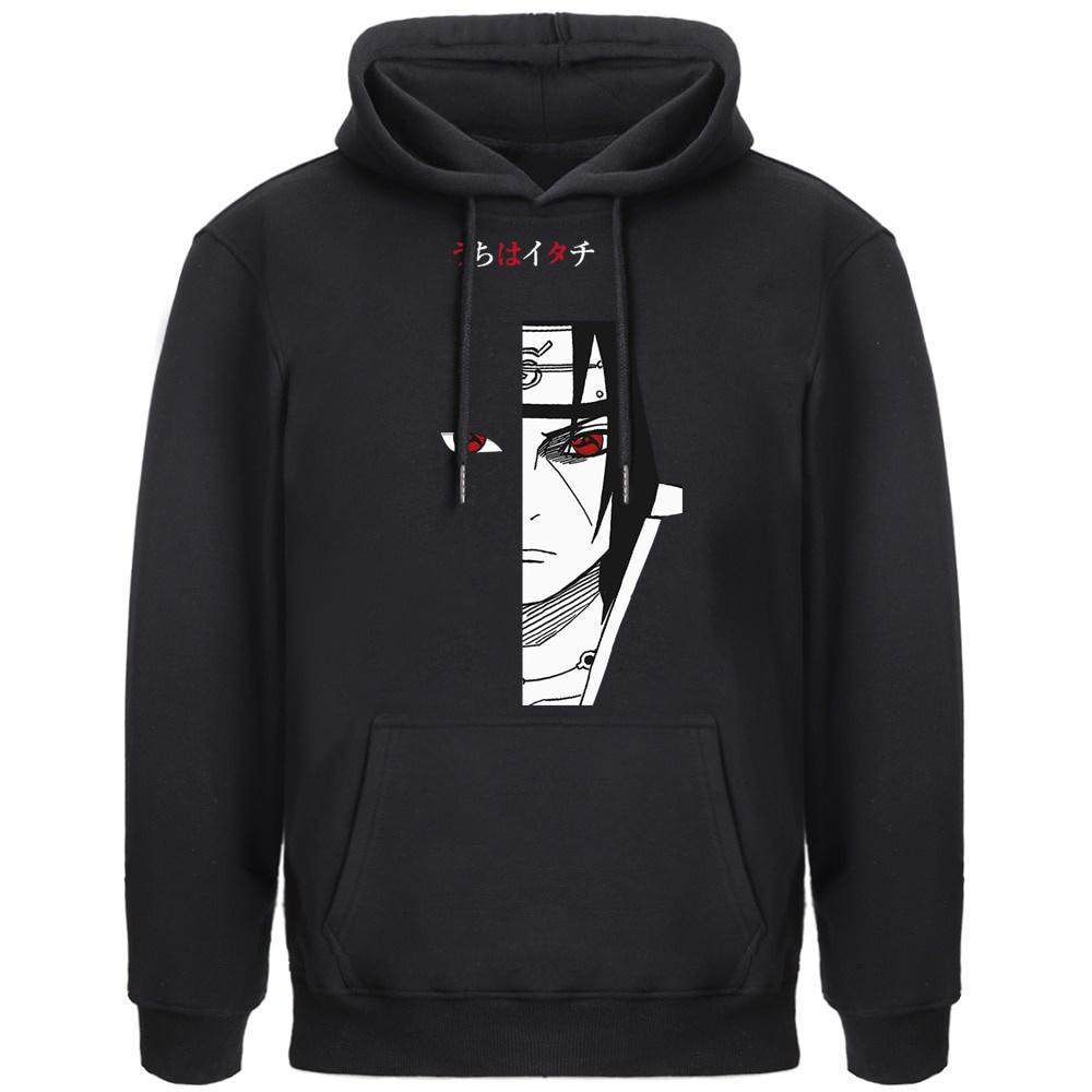 Áo hoodie in hình Naruto Uchiha Itachi phong cách Nhật Bản thời trang thu đông cho nam