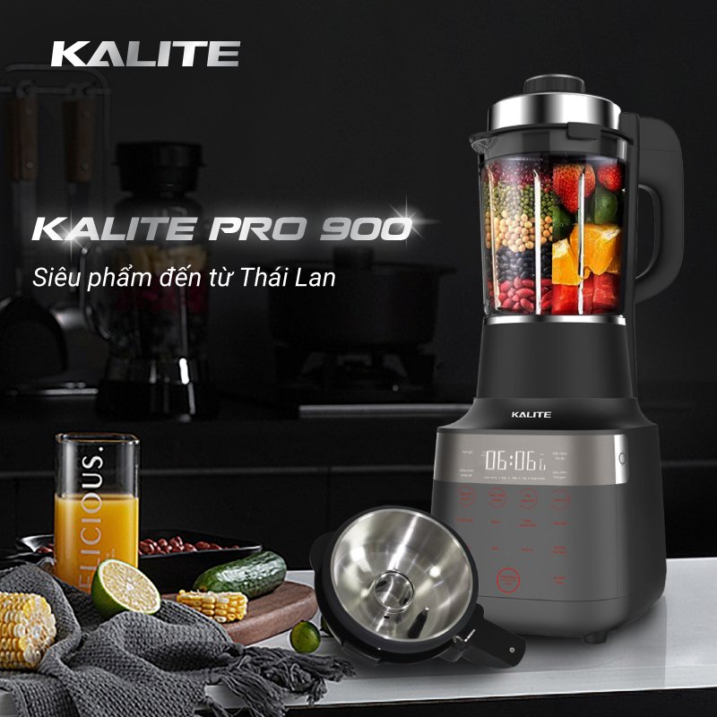 Máy làm sữa hạt đa năng Kalite Pro900, (Công suất 2700W, Dung tích 1.75L, Có Cảm Biến Chống Trào - Hàng Chính Hãng