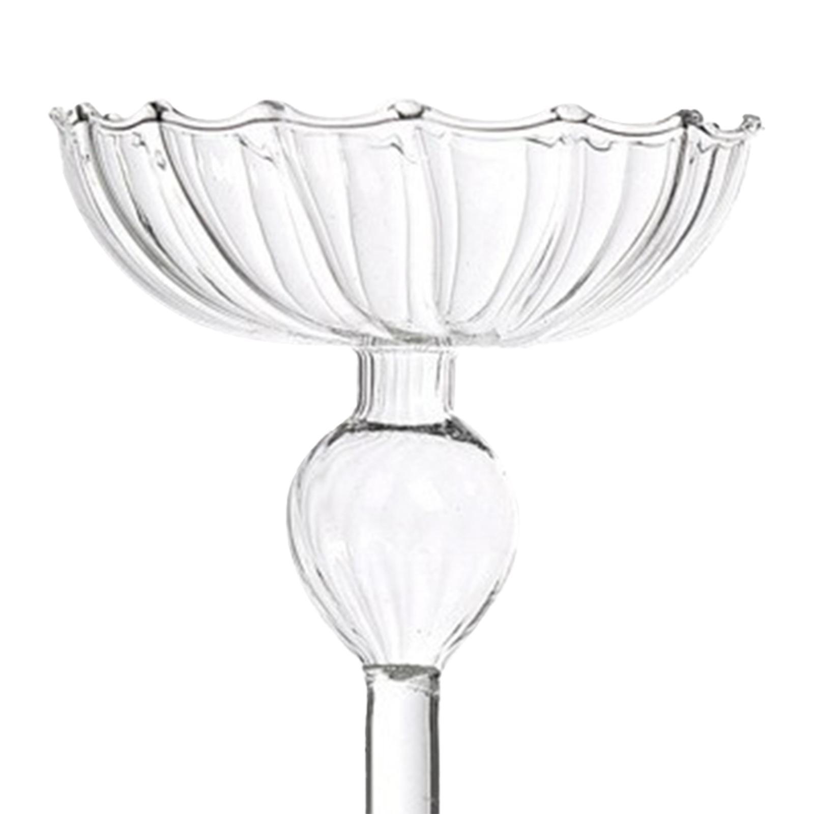 2Pcs Tealight Candle Holders Glass Candlestick Holders Table Centerpiece