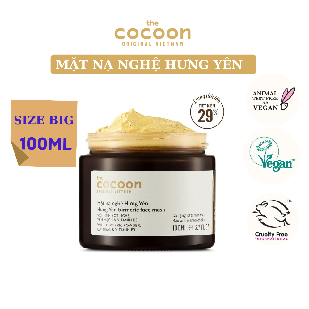 Mặt nạ nghệ Hưng Yên Cocoon giúp da rạng rỡ & mịn màng 100ml