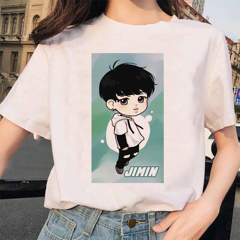 Áo Thun In Hình Chibi Jimin Kpop BTS