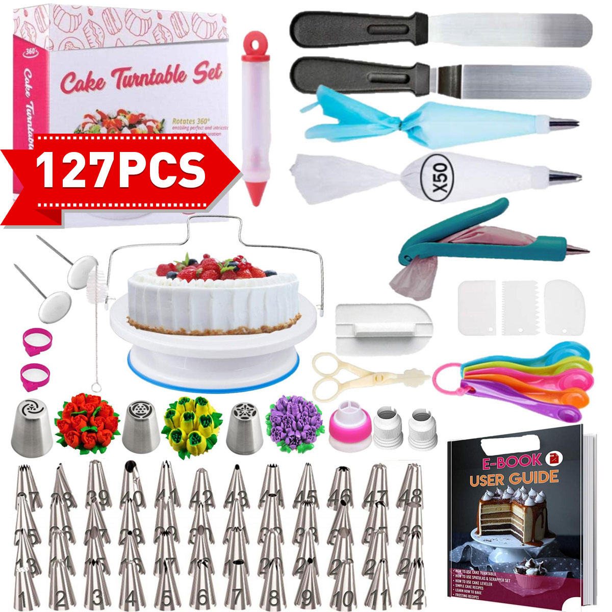 Mua 127PCS Cake Decorating Tools Set DIY Cake Piping Tips ...