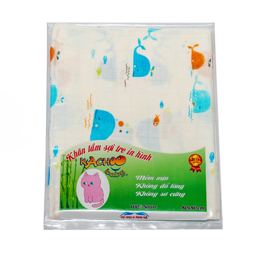 Khăn tắm bé sợi tre kích thước 80 cm x 80 cm 2 lớp dệt kép giúp lau người cho bé, tắm bé, quấn bé, lót nằm