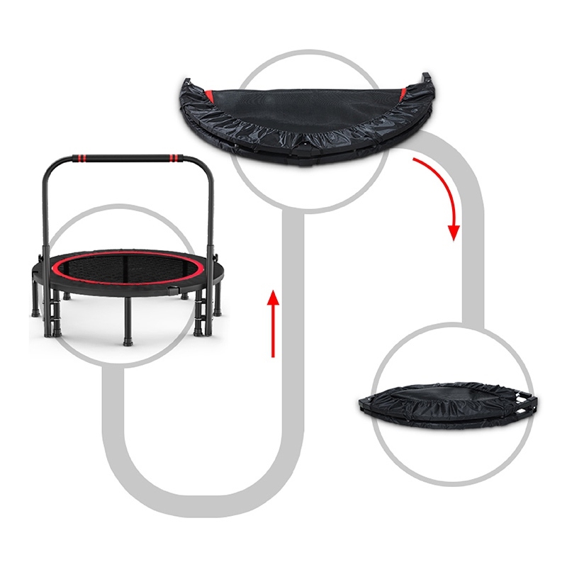 BG Sàn nhún lò xo cao cấp Trampoline Mẫu 2019 48TL - 48 INCH (120x120cm) - Hàng nhập khẩu