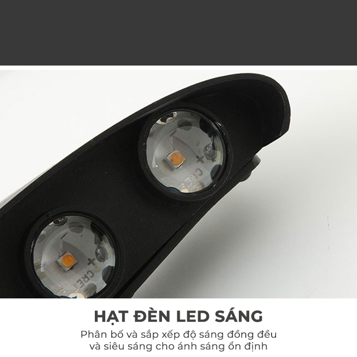 Đèn led treo tường hắt 2 chiều trang trí trong phòng hoặc ngoài trời, đèn loại lớn sơn tĩnh điện chống nước IP67