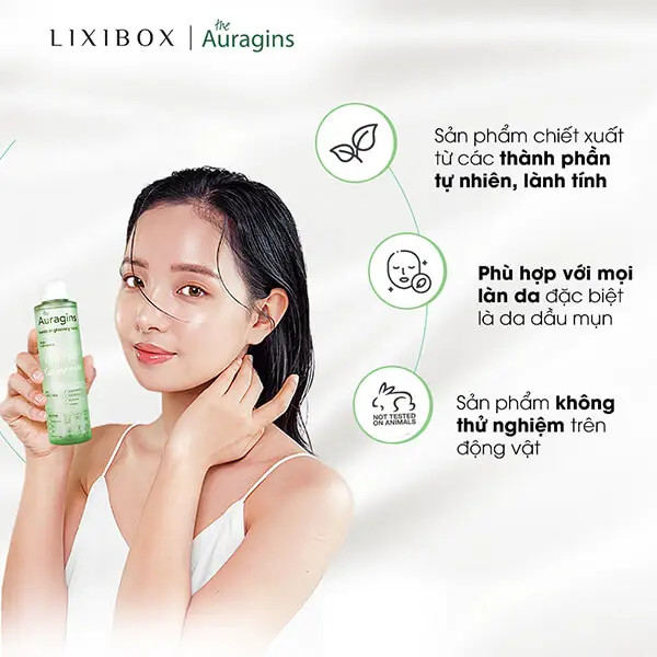 Nước hoa hồng sáng da, ngừa mụn AHA PHA The Auragins Gentle Brightening Toner 150ml