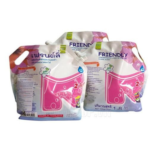Nước giặt xả 2in1 Friendly Thái Lan túi 1800ml