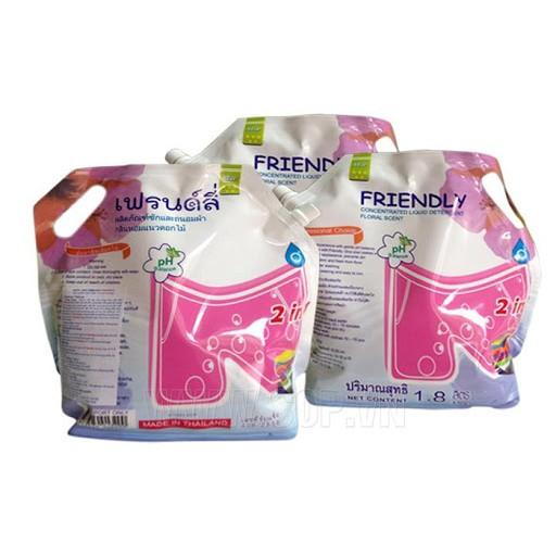 Nước giặt xả 2in1 Friendly Thái Lan túi 1800ml