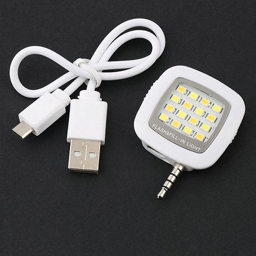 Đèn flash mini 16 bóng LED hỗ trợ chụp ảnh cho Android iPhone