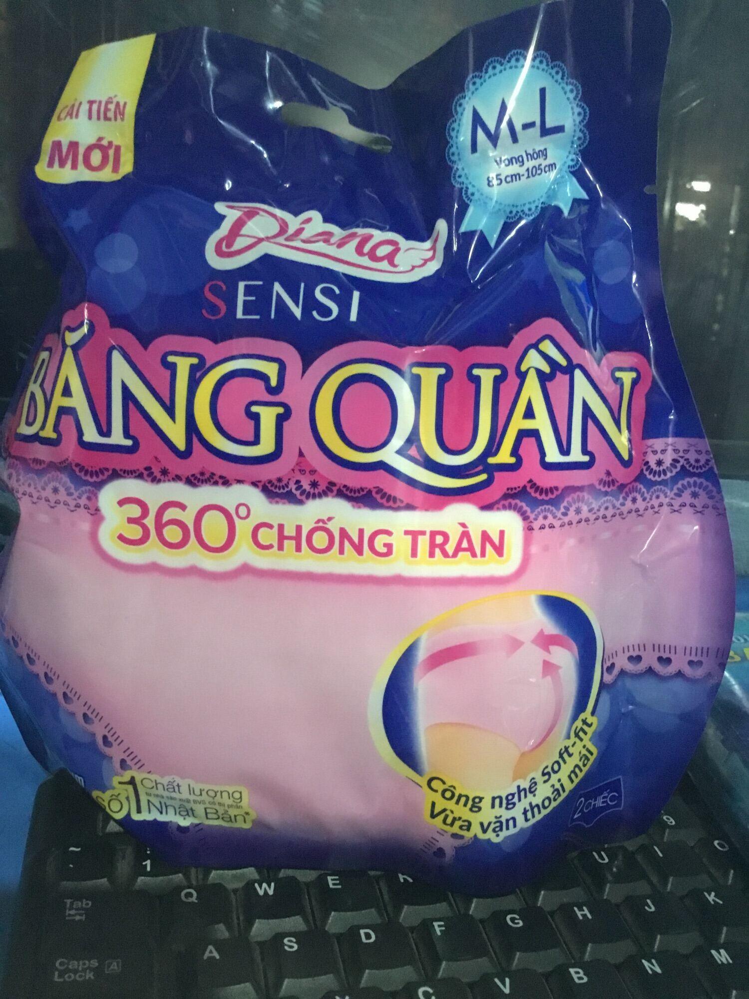 Sỉ (16 Gói) Nguyên Thùng Băng Vệ Sinh Diana Sensi Băng Quần size M-L (Diana Sensi Dạng Quần) Mỗi gói 2 miếng- HSD luôn mới