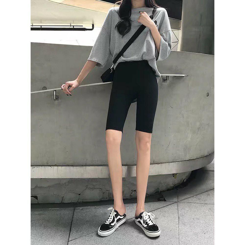 Quần Legging Lửng Nữ Cạp Cao Chất Mịn - Quần Legging Đùi Nâng Mông Thời Trang QN05