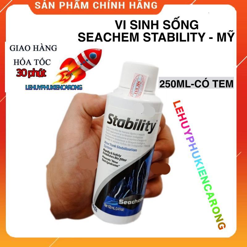 Vi Sinh Sống Cho Hồ Cá Biển Và Bể Cá Nước Ngoạt Seachem Stability 250ml 500ml Của Mỹ Có Tem Chính Hãng