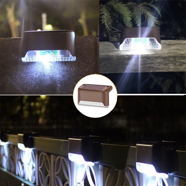 Đèn Led RGB năng lượng mặt trời chống thấm nước trang trí cầu thang ngoài trời