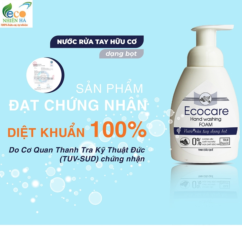 Nước rửa tay ECOCARE 4L tinh dầu thiên nhiên hữu cơ, nước rửa tay tạo bọt, không khô da tay