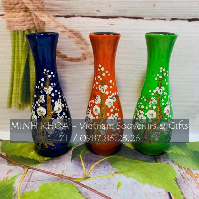 Combo 3 Lọ Hoa Sơn Mài Mini 14 Cm - Vietnamese Lacquer Vase