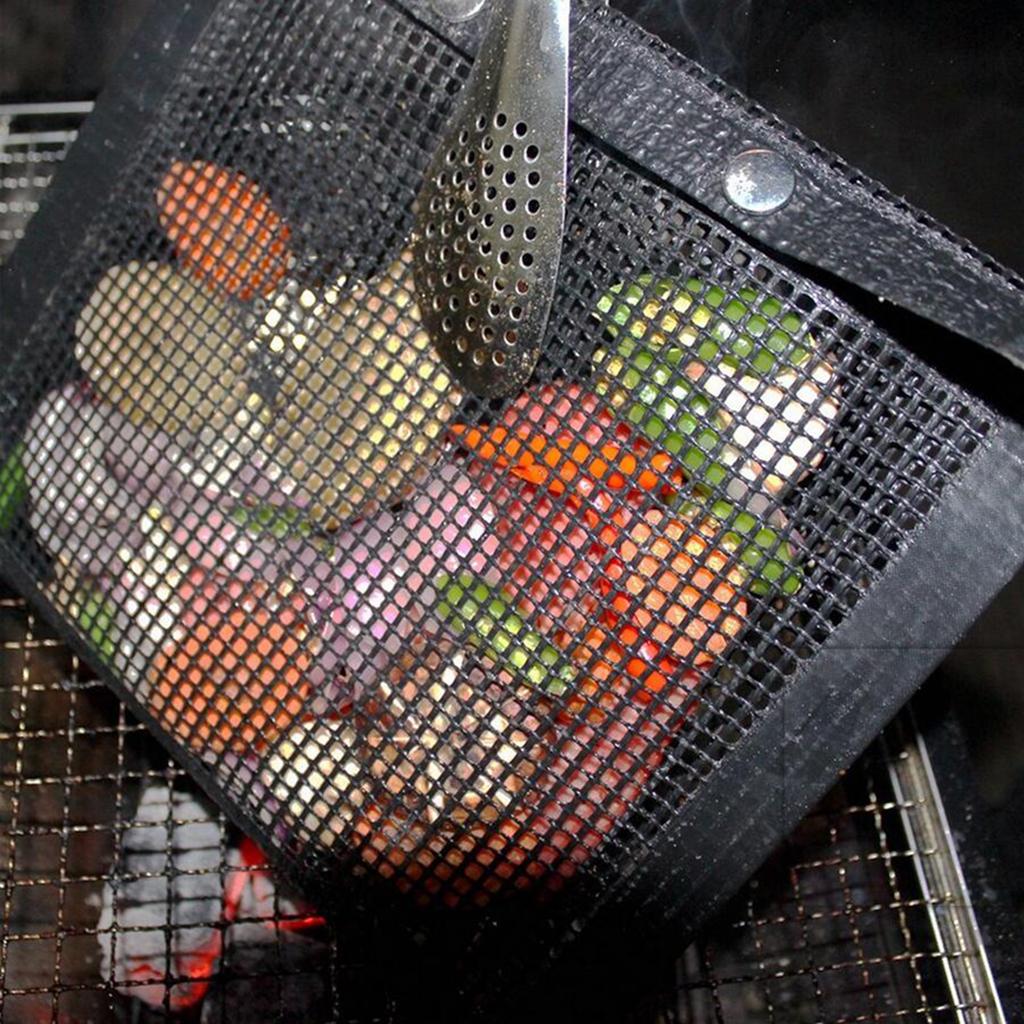 BBQ Grill Mesh Bag Bake Grilling Grids Mats Barbecue Picnic Tool L