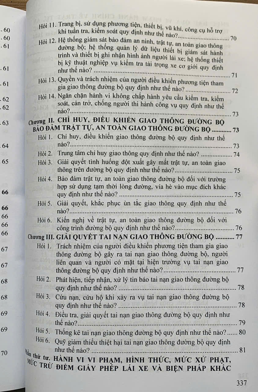 Xử phạt vi phạm hành chính về trật tự, an toàn giao thông trong lĩnh vực giao thông đường bộ