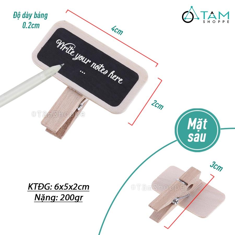 Kẹp note bảng đen viết phấn gỗ mini BDMN-04