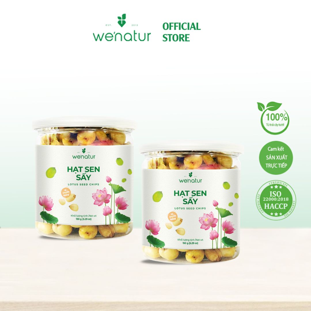 [Combo 2 Hũ] Hạt Sen Sấy Tự Nhiên Không Đường we'natur 150g