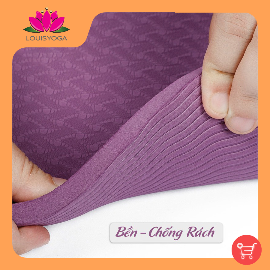 Thảm tập yoga gym định tuyến 8mm chất liệu TPT an toàn khi sử dụng dộ bám cao
