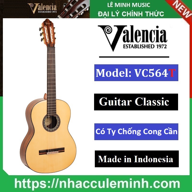 Đàn Guitar Classic Valencia VC564 T