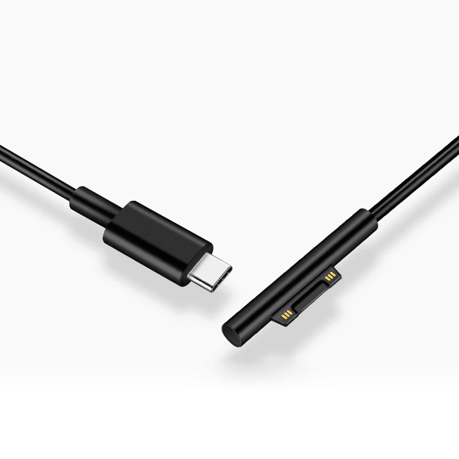 1Pcs Laptop Charging Cable Type C Interface Charger Wire Adapter PD Cable Durable Power Accessories for Microsoft Surface Laptop Pro 3/4/5/6