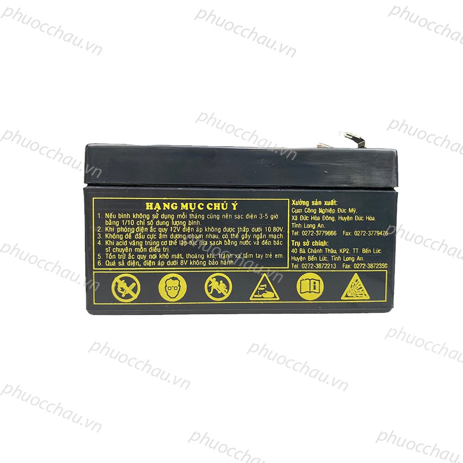 Ắc Quy LONG WP1.2-12 12V 1.2AH Chính Hãng Dùng Cho Lưu Điện Cửa Cuốn, Cân Điện Tử, UPS,...