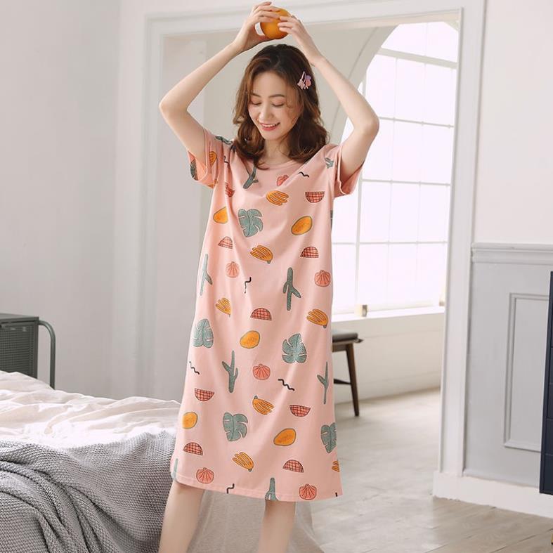Váy ngủ mùa hè dáng dài cho nữ.Đầm ngủ dáng dài phong cách Hàn Quốc cho nữ