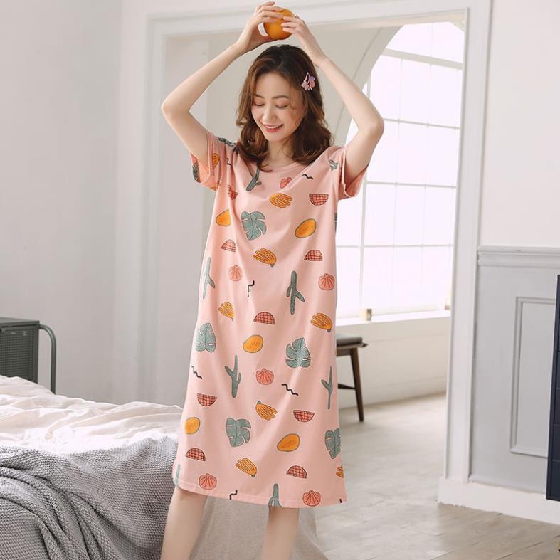 Váy ngủ mùa hè dáng dài cho nữ.Đầm ngủ dáng dài phong cách Hàn Quốc cho nữ *