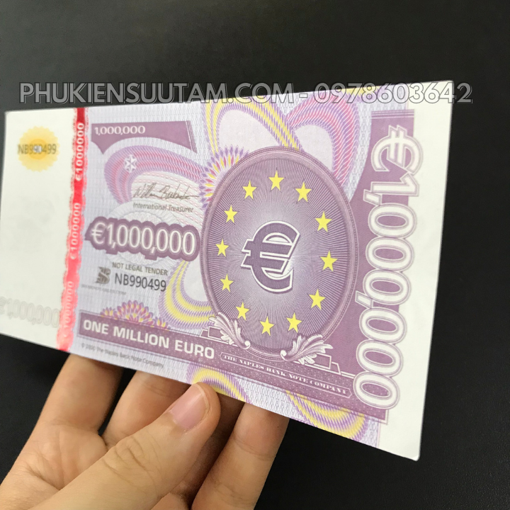 Tờ lưu niệm 1 triệu Euro dạ quang để sưu tầm hoặc làm quà tặng độc đáo -SP005598