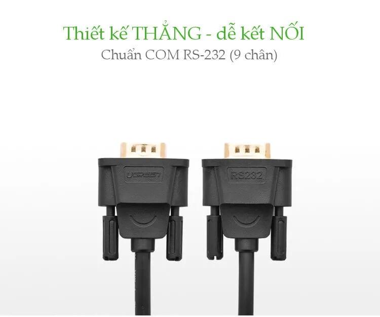 Ugreen UG20145DB101TK 1.5M màu Đen Cáp tín hiệu nối dài COM RS232 cao cấp - HÀNG CHÍNH HÃNG