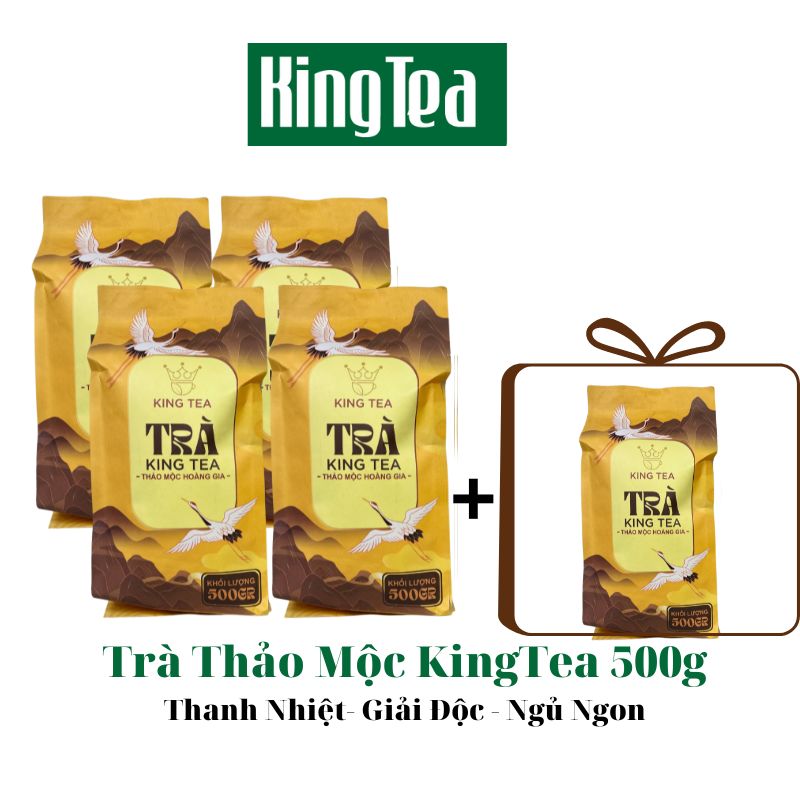 4 Túi Tặng 1 4 Túi Trà Thảo Mộc Kingtea Tốt cho Dạ Dày, Ổn Định Huyết Áp, Hạ Men Gan , Mỡ Máu Và Ngăn Ngừa Ung Thư Giúp Ngủ Ngon