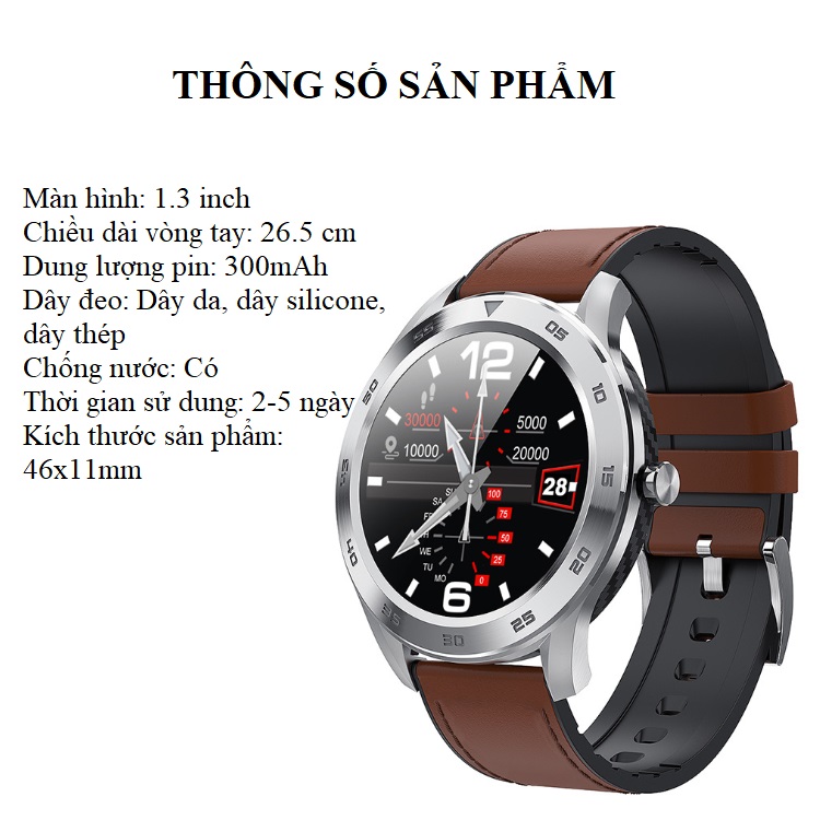 Đồng hồ theo dõi Sức khỏe cao cấp DT98 -Theo dõi và nhắc nhở vận động