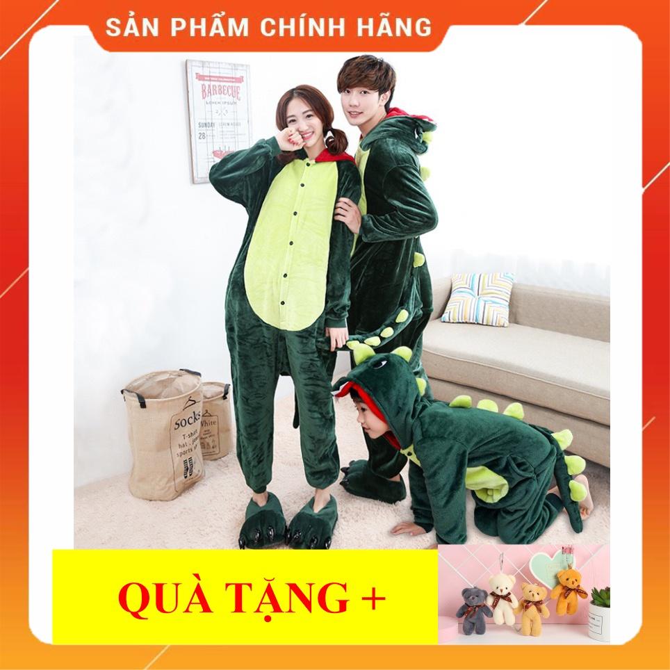 Bộ đồ thú khủng long - Bộ khủng long xanh hồng đỏ Đủ size