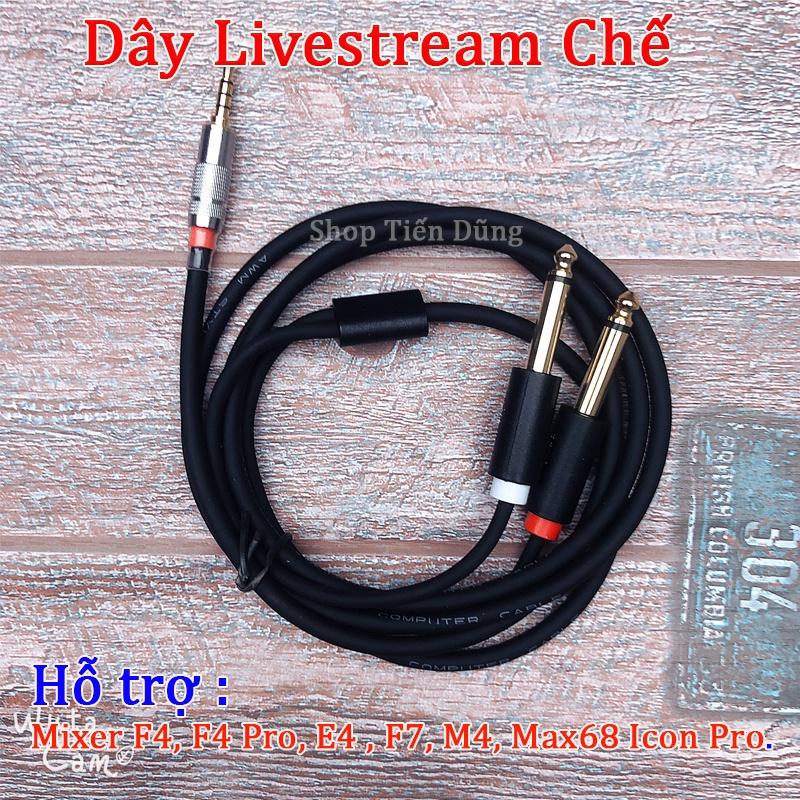 Dây Livestream Chế 1 Đầu 3.5 ra 2 Đầu 6.5 Dùng Cho Mixer,  Icon Pro Âm li- Dây live stream Cao Cấp Chất Lượng