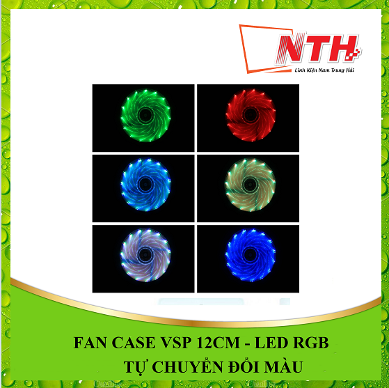 Fan Case VSP -12cm- LED 15 Bóng - Full box - Hàng nhập khẩu