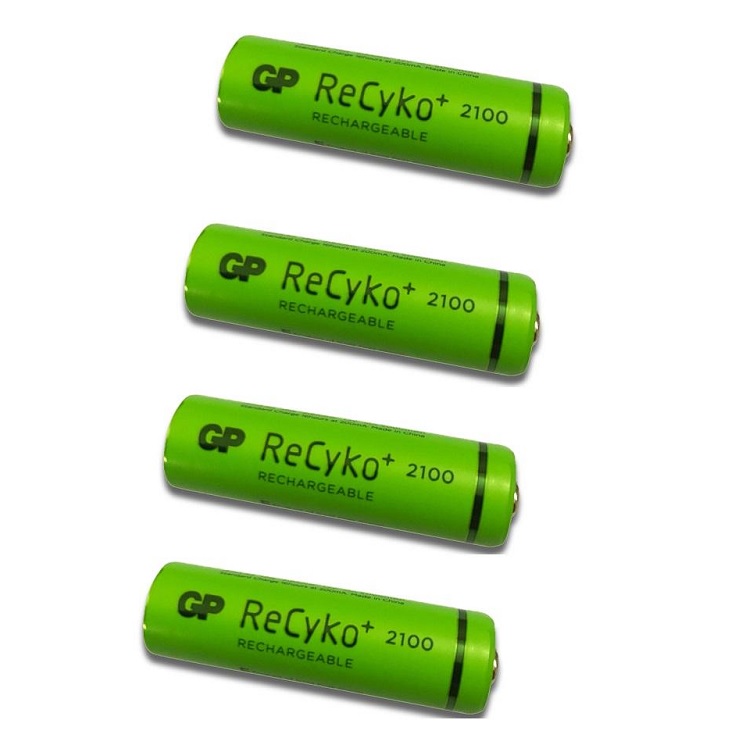 Vỉ 4 Viên Pin Sạc GP Recyko+ AA Dung Lượng 2100mAh GP210AAHCE-2GBAS4  - Hàng Chính Hãng