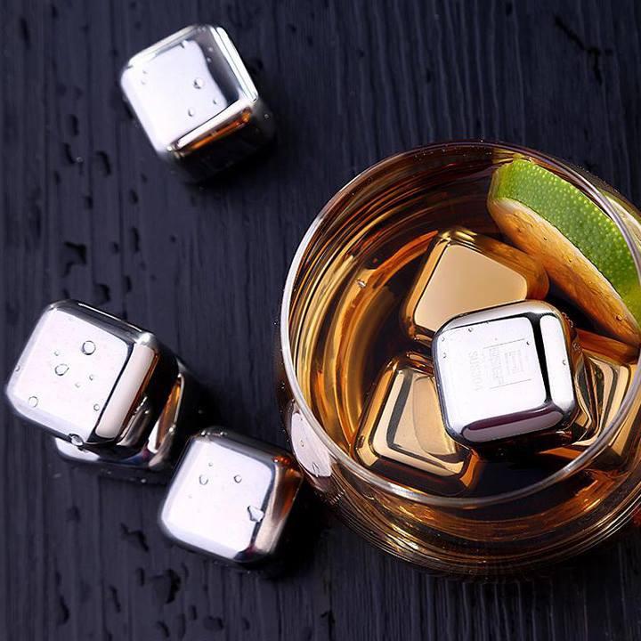 Đá Lạnh Vĩnh Cửu Không Tan Cao Cấp Hộp 8 Viên Tặng Kèm Kẹp Gắp Đá Inox