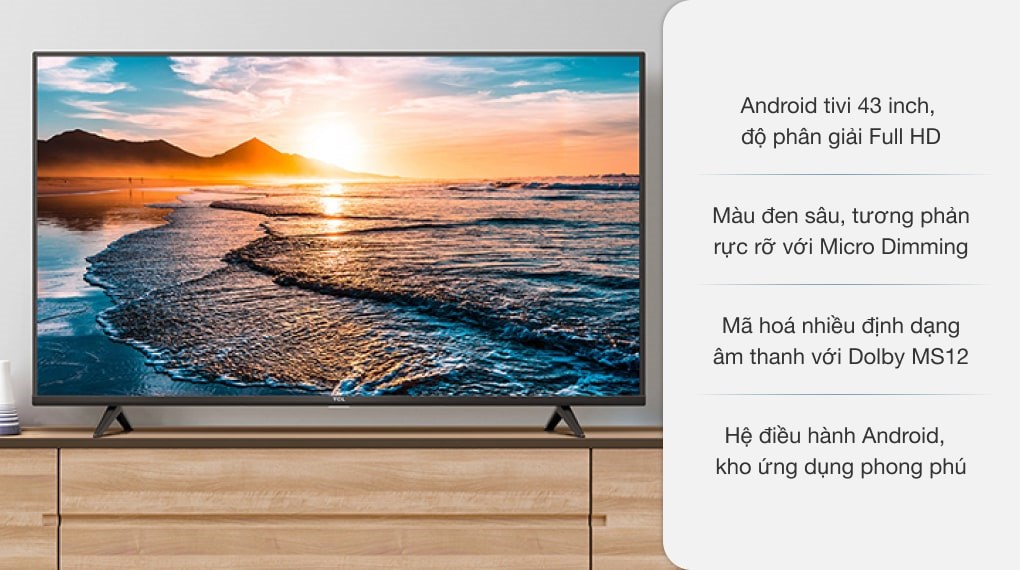 Android Tivi TCL 43 inch L43S5200 model 2021- Hàng chính hãng- Chỉ giao tại Hà Nội