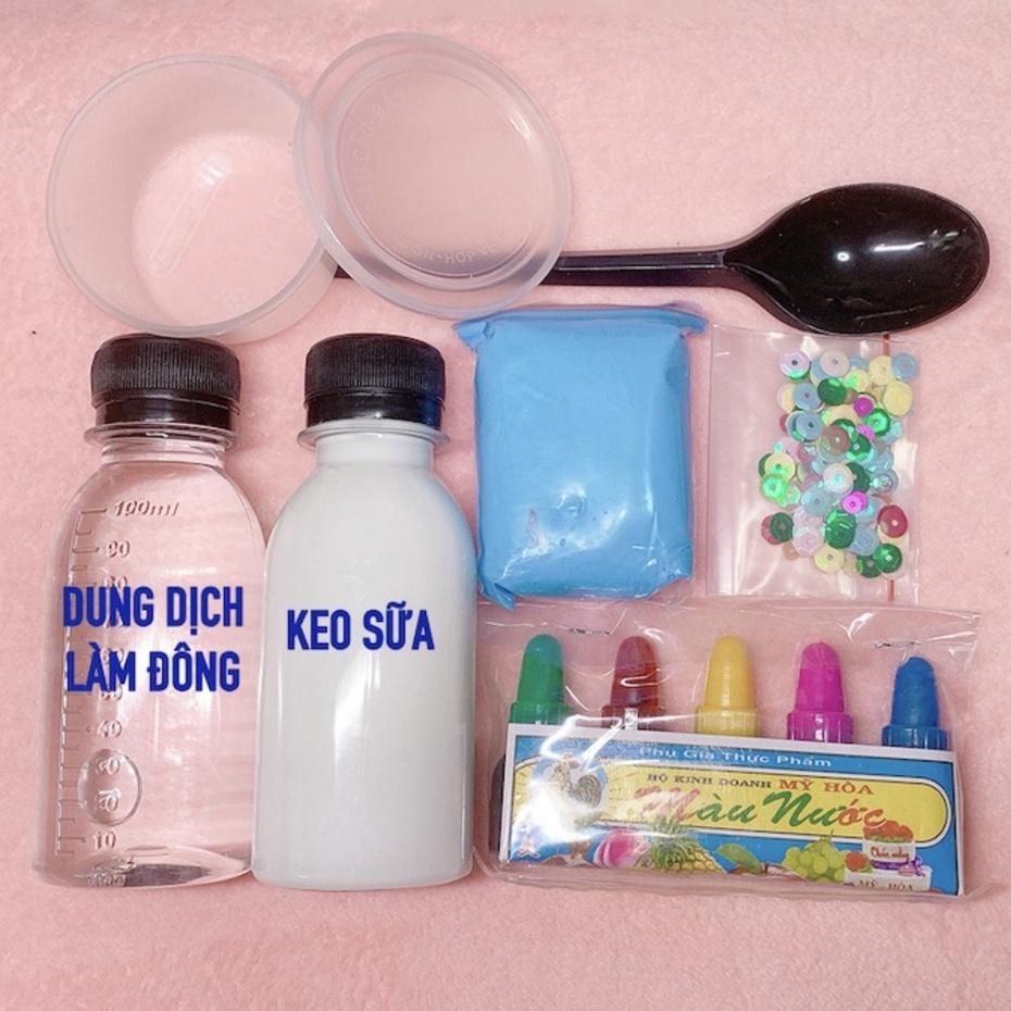 Bộ Kit Làm Slime Cơ Bản 7 Món Đơn Giản - Nguyên Liệu Làm Slime Bơ