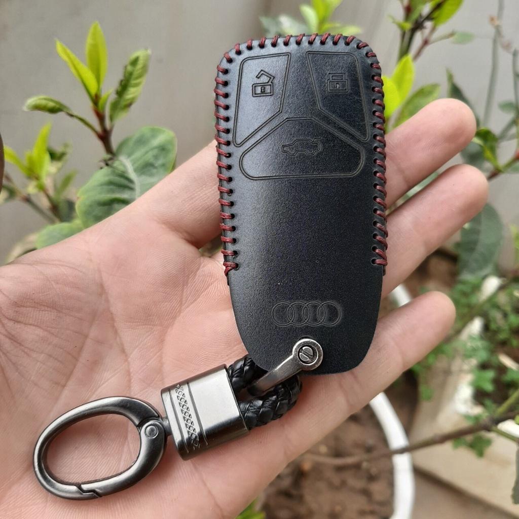 Bao da chìa khoá Audi A3, A4, A5, A6, A7, A8, A4L, A6L, Q5, Q7, da thật, bảo hành 2 năm