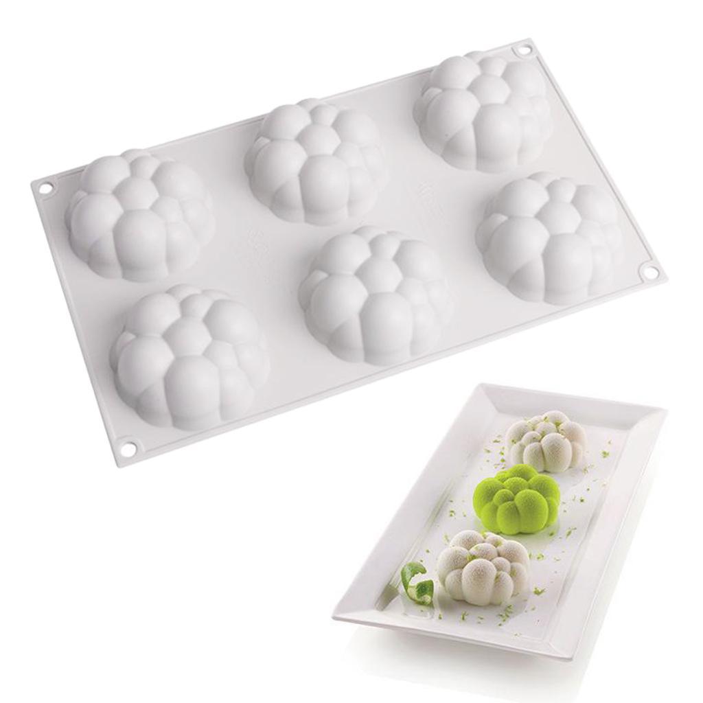 6 Holes Silicone  Mousse Baking Mould For DIY Cake Dessert Chocolate