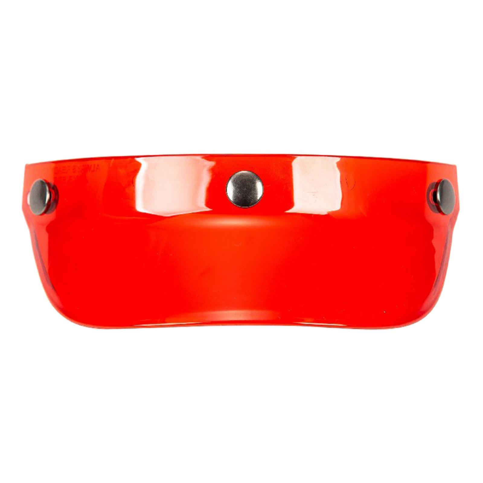 2X Motorcycle Peak for 3 Resistant for 3/4 Helmets Red