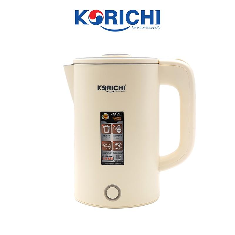 Ấm siêu tốc Korichi - KRC - 5186 - 1.8L 1800W - Bảo hành 12 tháng ( Hai màu kem, xanh)- Hàng chính hãng