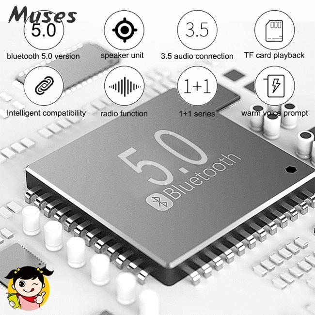 Muse07 Di động Con ong Loa Bluetooth Mũ bảo hiểm Loa Portable Wireless Đài FM Mp3 Subwoofer Hỗ trợ thẻ nhớ