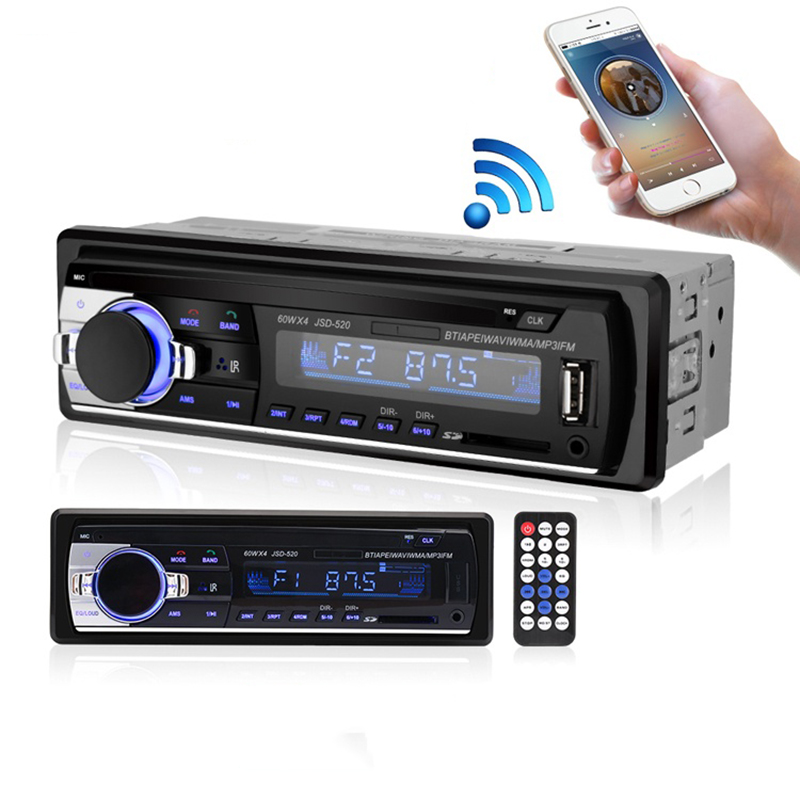 Đầu Nghe Nhạc MP3 Bluetooth Kiêm Đài FM Cho Ô Tô DC12V JSD-520