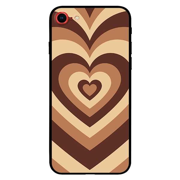 Ốp lưng dành cho iPhone 6 / 6s / 7 / 8 / 7 Plus / 8 Plus / SE 2020 - Tim Cầu Vồng Nâu