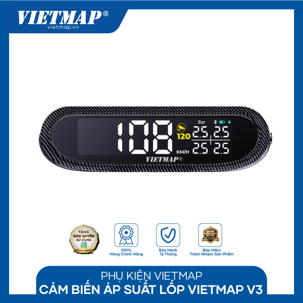 Cảm Biến Áp Suất Lốp VIETMAP V3 - Gắn trong